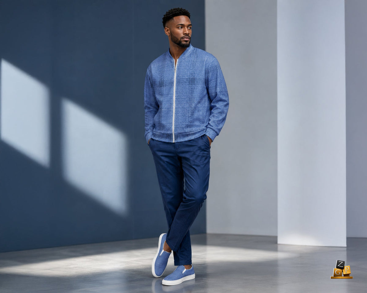 Electric Indigo Jacket + Sneaker Bundle: Bomber Jacket